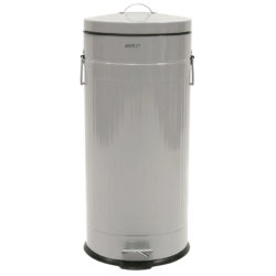 Charles Bentley Retro 30L Pedal Bin - Grey